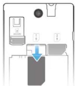 SONY ERICSSON Xperia E dual C1604 - Pour retirer la carte SIM 1 - 1