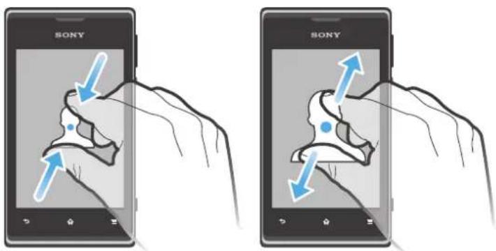 SONY ERICSSON Xperia E dual C1604 - Pour zoomer avec deux doigts - 1