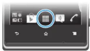 SONY ERICSSON Xperia E dual C1604 - Pour ouvrir l'écran des applications - 1