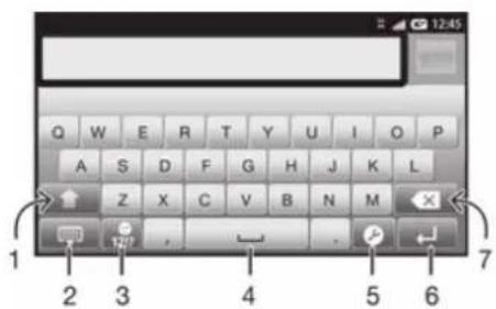 SONY ERICSSON Xperia E C1505 - Utilisation du clavier virtuel - 1