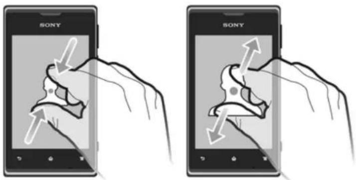 SONY ERICSSON Xperia E C1505 - Pour zoomer avec deux doigts - 1