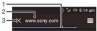 SONY ERICSSON Xperia E C1504 - Barre de recherche et d'adresse - 1