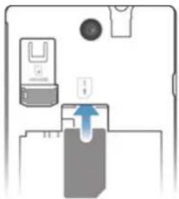 SONY ERICSSON Xperia E C1504 - Pour insérer la carte SIM - 1