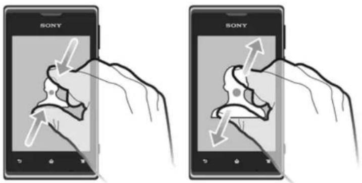 SONY ERICSSON Xperia E C1504 - Pour zoomer avec deux doigts - 1