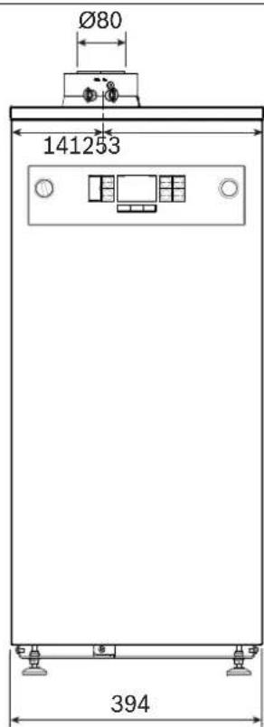 BUDERUS Logano plus GB102S 1630 - Dimensions et description - 2