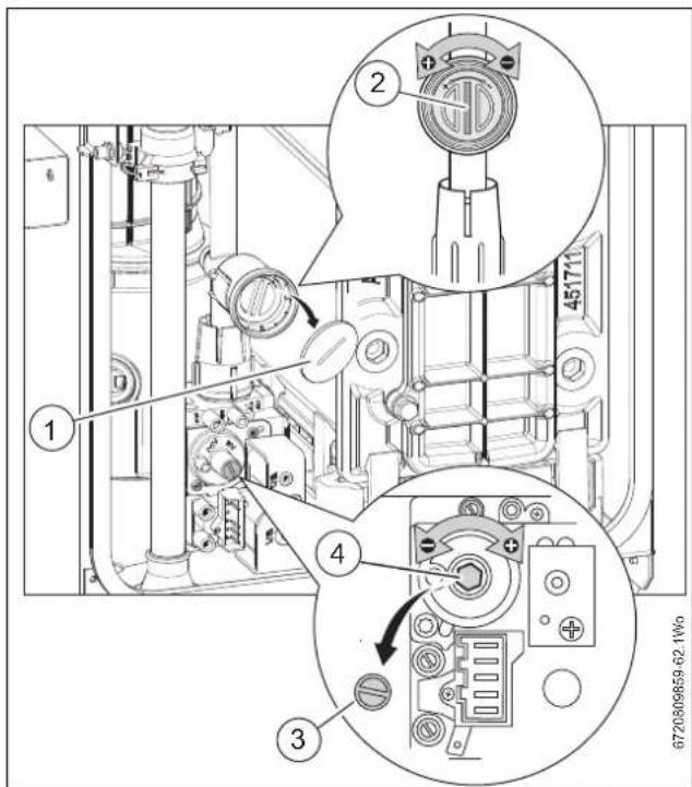 BUDERUS Logano plus GB102S 1630 - Regler le rapport air/gaz - 3