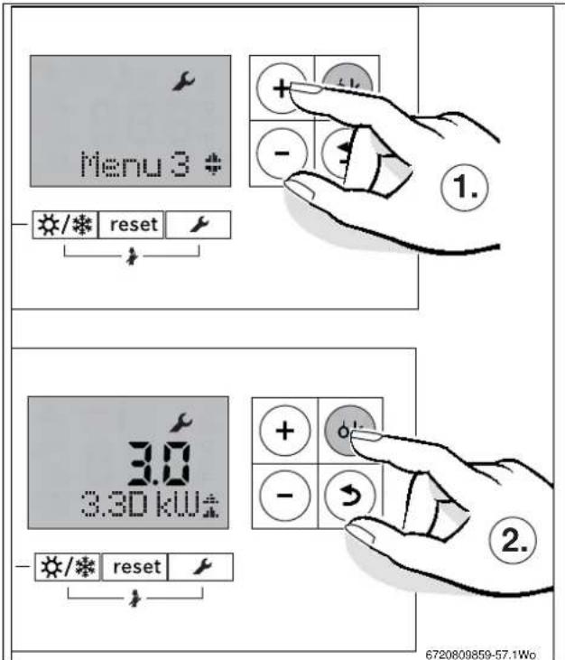 BUDERUS Logano plus GB102S 1630 - Menu 3 - Limits maximum &amp; minimum de la chaudiere - 1