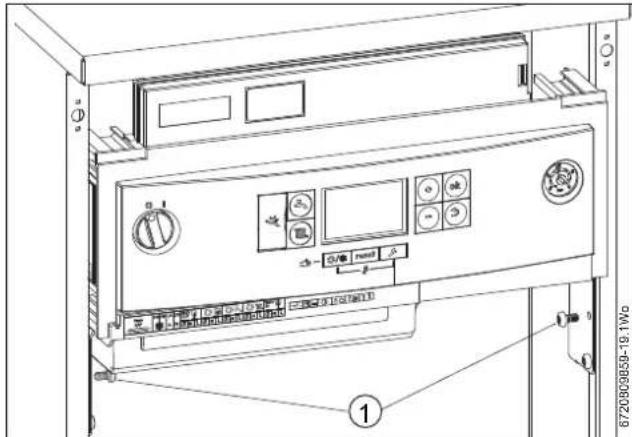 BUDERUS Logano plus GB102S 1630 - Panneau de commande - Position d'entretien - 1