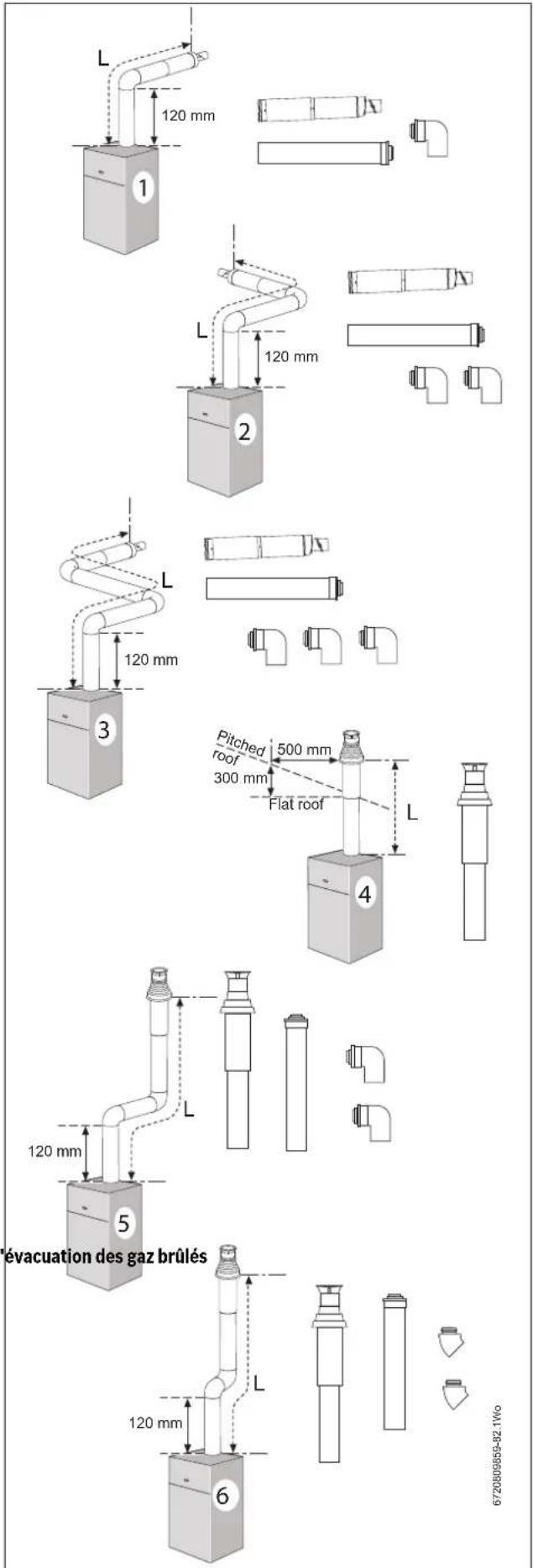 BUDERUS Logano plus GB102S 1630 - Options de conduite d'évacuation des fumées - 3
