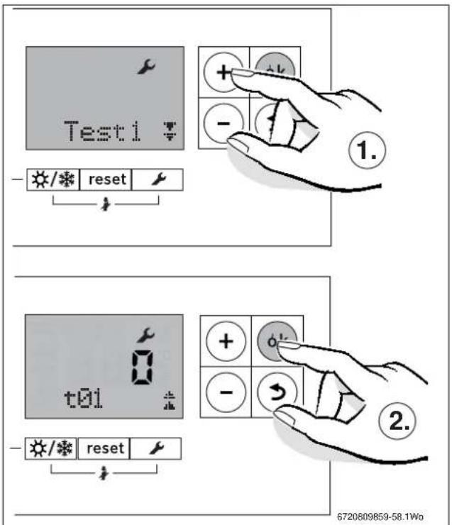 BUDERUS Logano plus GB102S 1630 - Utilisation du menu test - 1