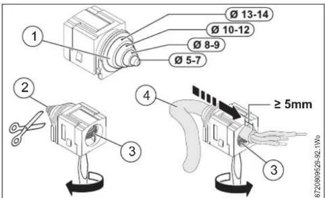 BUDERUS Logano plus GB102S 1630 - Serre-cable pour salle-fils - 1
