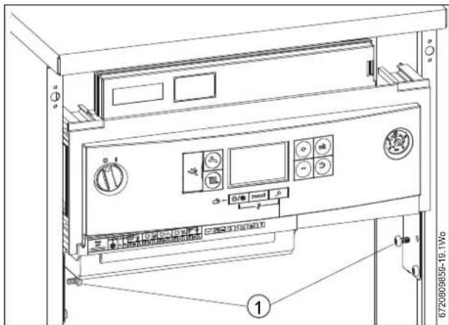 BUDERUS Logano plus GB102S 1630 - Accès au panneau de commande - 1