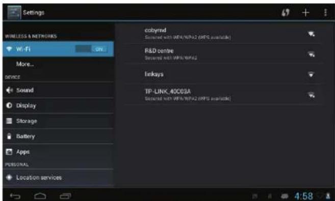 COBY MID7055 - Connect to a Wi-Fi network - 1