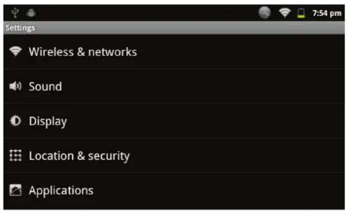 COBY MID7127 - Setting the System Options - 3