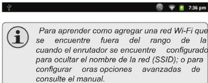 COBY MID7127 - SeLECTION de una red Wi-Fi disponible para realizar la connexion: - 2
