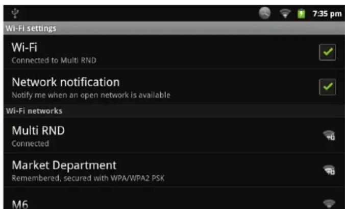 COBY MID7127 - Connect to a Wi-Fi network - 1