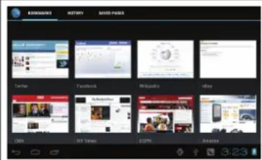 COBY MID7047 - + To go to a bookmarked webpage. - 2