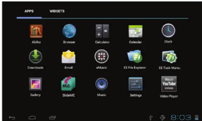 COBY MID7047 - A propos des applications - 1