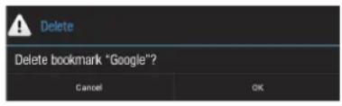 COBY MID7034 - + To delete a bookmarked webpage. - 2