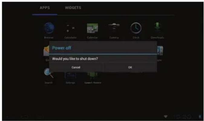COBY MID7034 - Turning the Tablet on and off - 1
