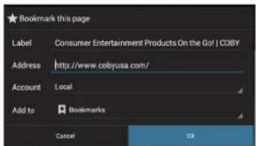 COBY MID7034 - Para marcar una página web. - 3