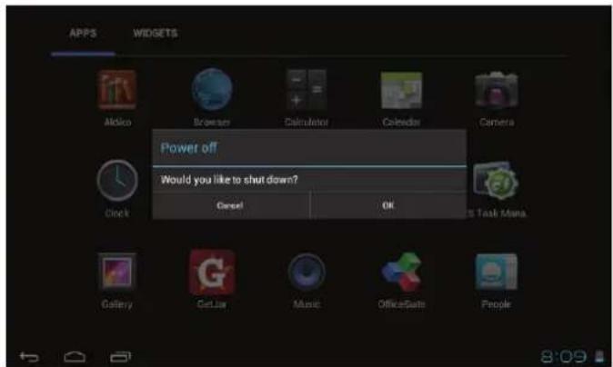 COBY MID7046 - Turning the Tablet on and off - 1
