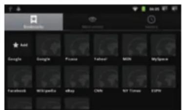 COBY Kyros MID7016 - + To go to a bookmarked webpage. - 2