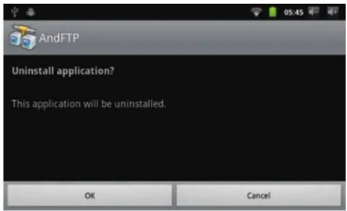 COBY Kyros MID7016 - Pour désinstaller une application : - 3