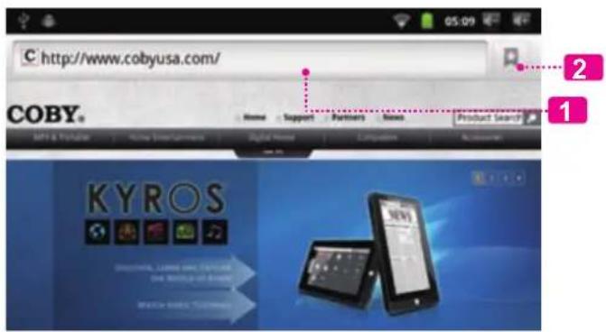 COBY Kyros MID7016 - Browsing the Web - 2