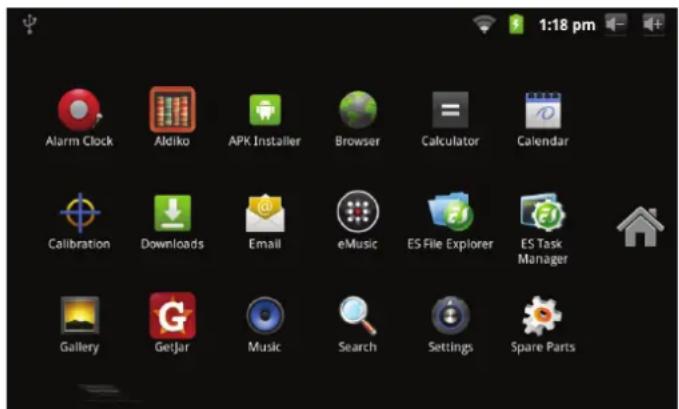 COBY MID7012 - A propos des applications - 1