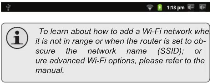 COBY MID7012 - Select an available Wi-Fi network to connect to: - 2