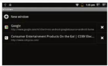 COBY MID7012 - + Para embarir entre ventanas del navegador. - 3