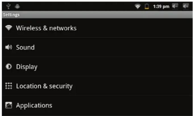 COBY MID7012 - Setting the System Options - 3