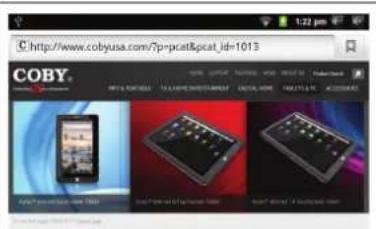 COBY MID7012 - + Pour mesure une page web en signet - 1