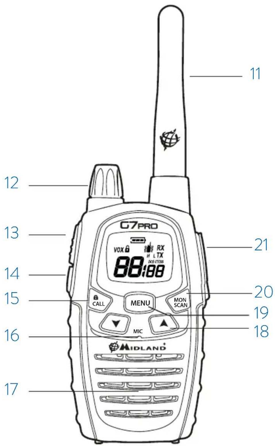 MIDLAND G7 Pro - Emetteur-recepteur - 1