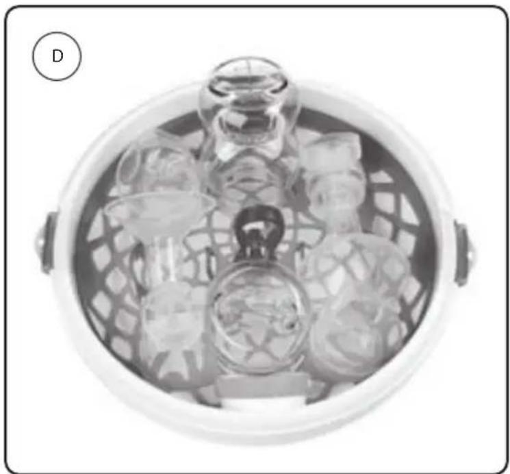 Munchkin Steam Guard - To load breast pump accessories (see diagram D) - 1