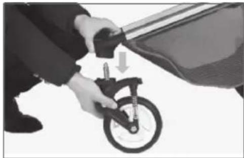 Baby-Plus AirMotion - Entfernen des Vorderrades: - 2