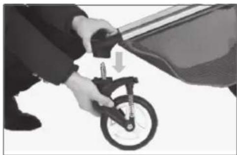 Baby-Plus AirMotion - Staccare la ruota anteriore: - 2