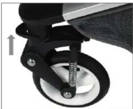 Baby-Plus AirMotion - ② Front wheel lock: - 1