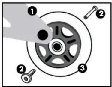 CRIVIT AD2011 - Remplacement de roues Important ! - 1