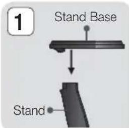 SAMSUNG HTF6500W - Installing the Speakers on the Tallboy Stand - 1