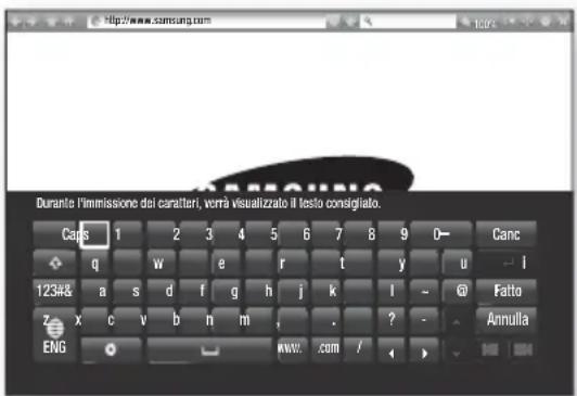 SAMSUNG HTF6500W - Utilizzo del popup tastiera - 1