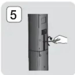 SAMSUNG HTF6500W - Installing the Speakers on the Tallboy Stand - 5