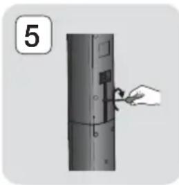 SAMSUNG HTF6500W - Installazione dei diffusori sul supporto a colonna - 7