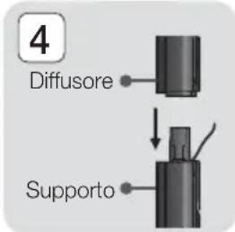 SAMSUNG HTF6500W - Installazione dei diffusori sul supporto a colonna - 6