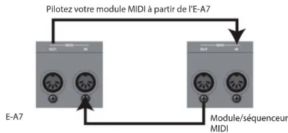 ROLAND EA7 - Exemple de connexion - 1