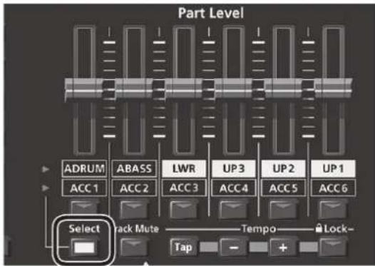 ROLAND EA7 - Régler le volume des parties du clavier et du style - 1
