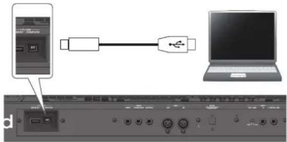 ROLAND EA7 - Connexion de l'E-A7 à un ordinateur - 1