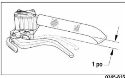 Arctic Cat M 800 Sno Pro (2012) - Vérification de la course du levier de freinage - 1