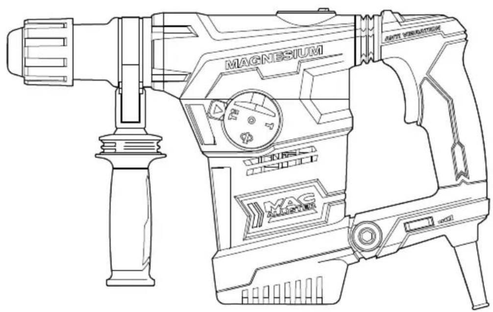 MAC ALLISTER MERH1500MX - Marteau perforateur 1500W - 1